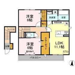 ムーンリバー　A棟の物件間取画像